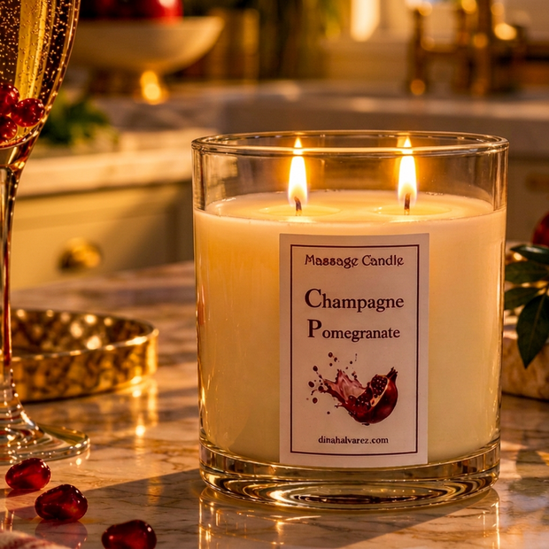 Champagne Pomegranate Massage Candle
