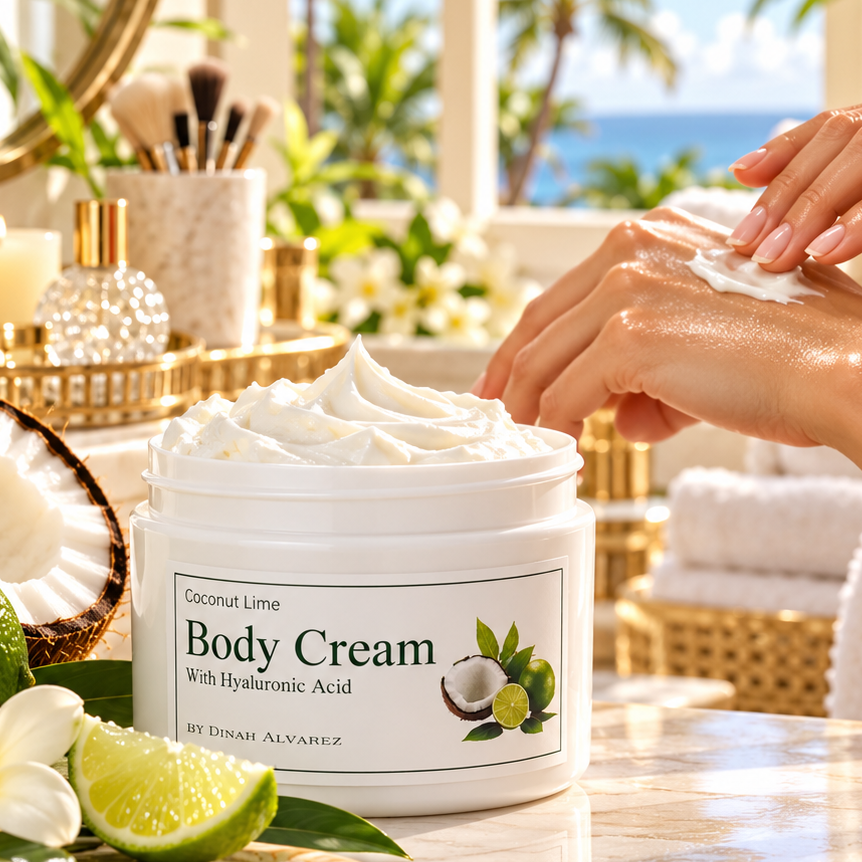 Coconut Lime Body Cream With Hyaluronic Acid