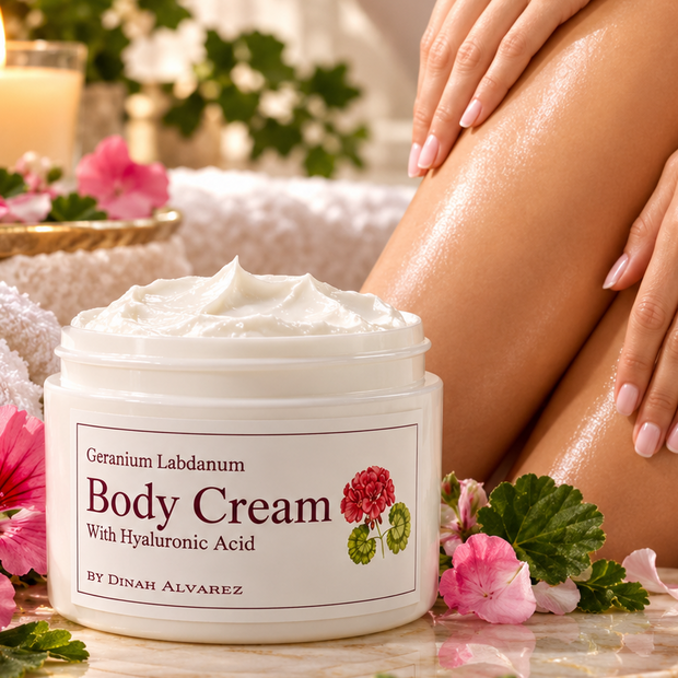 Geranium Labdanum Body Cream with Hyaluronic Acid