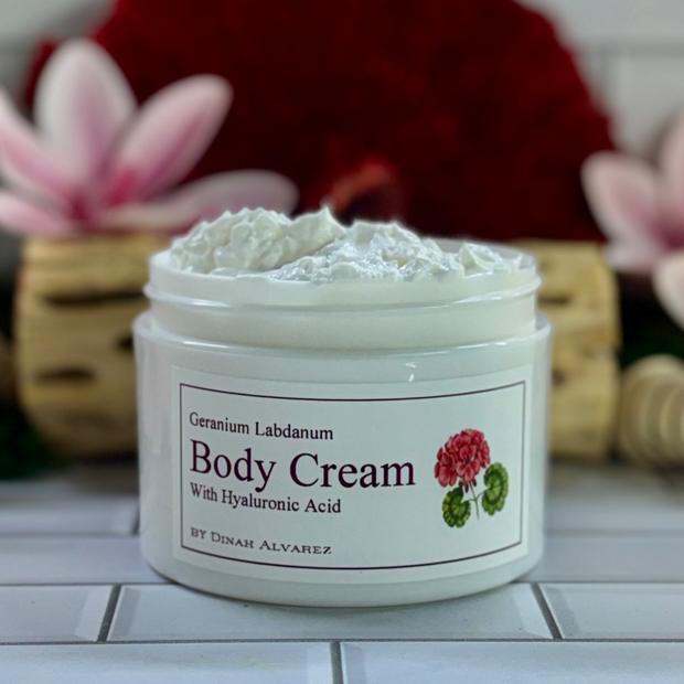 Geranium Labdanum Body Cream with Hyaluronic Acid
