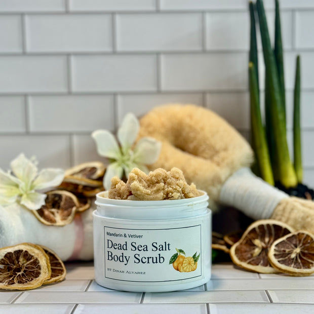 Dead Sea Salt Scrub with Mandarin & Vetiver