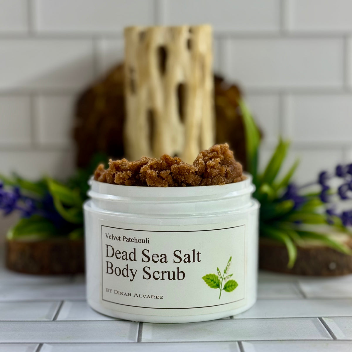 Dead Sea Salt Scrub with Velvet Patchouli