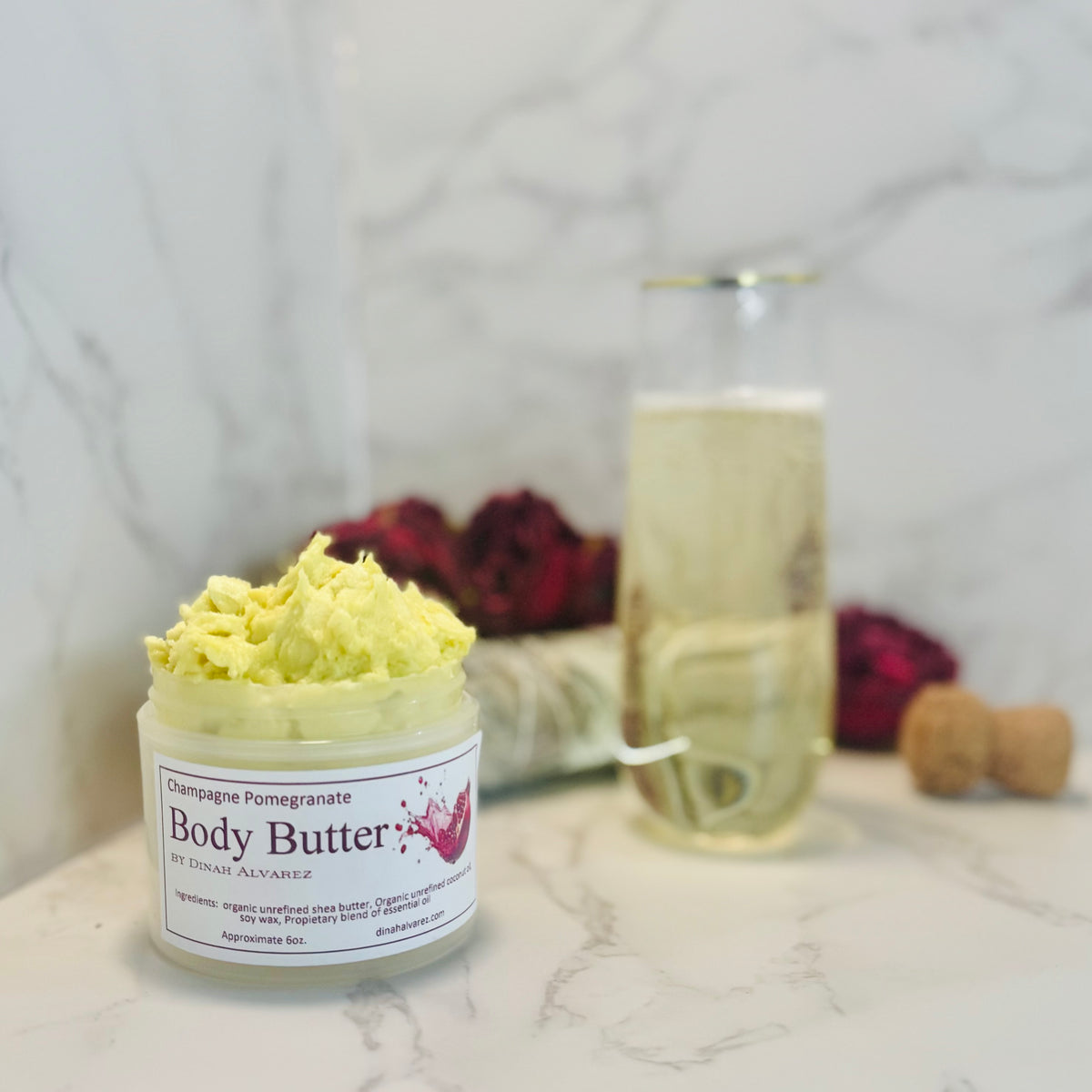 Body Butter with Champagne Pomegranate