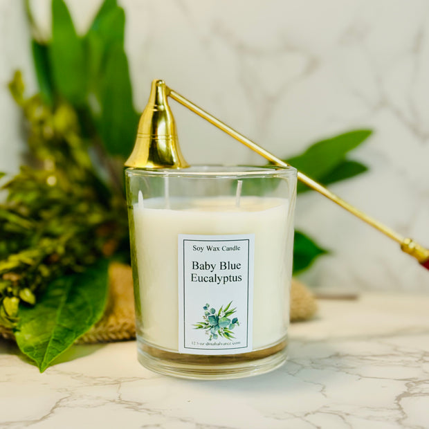 Baby Blue Eucalyptus Massage Candle