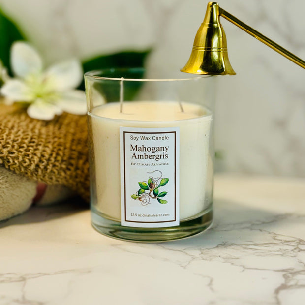 Mahogany Ambergris Massage Candle