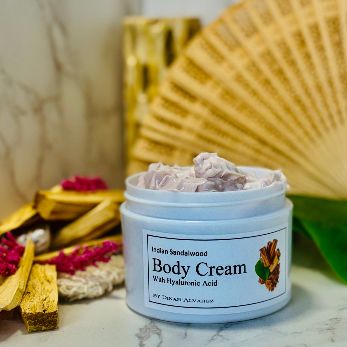 Indian Sandalwood Body Cream With Hyaluronic Acid