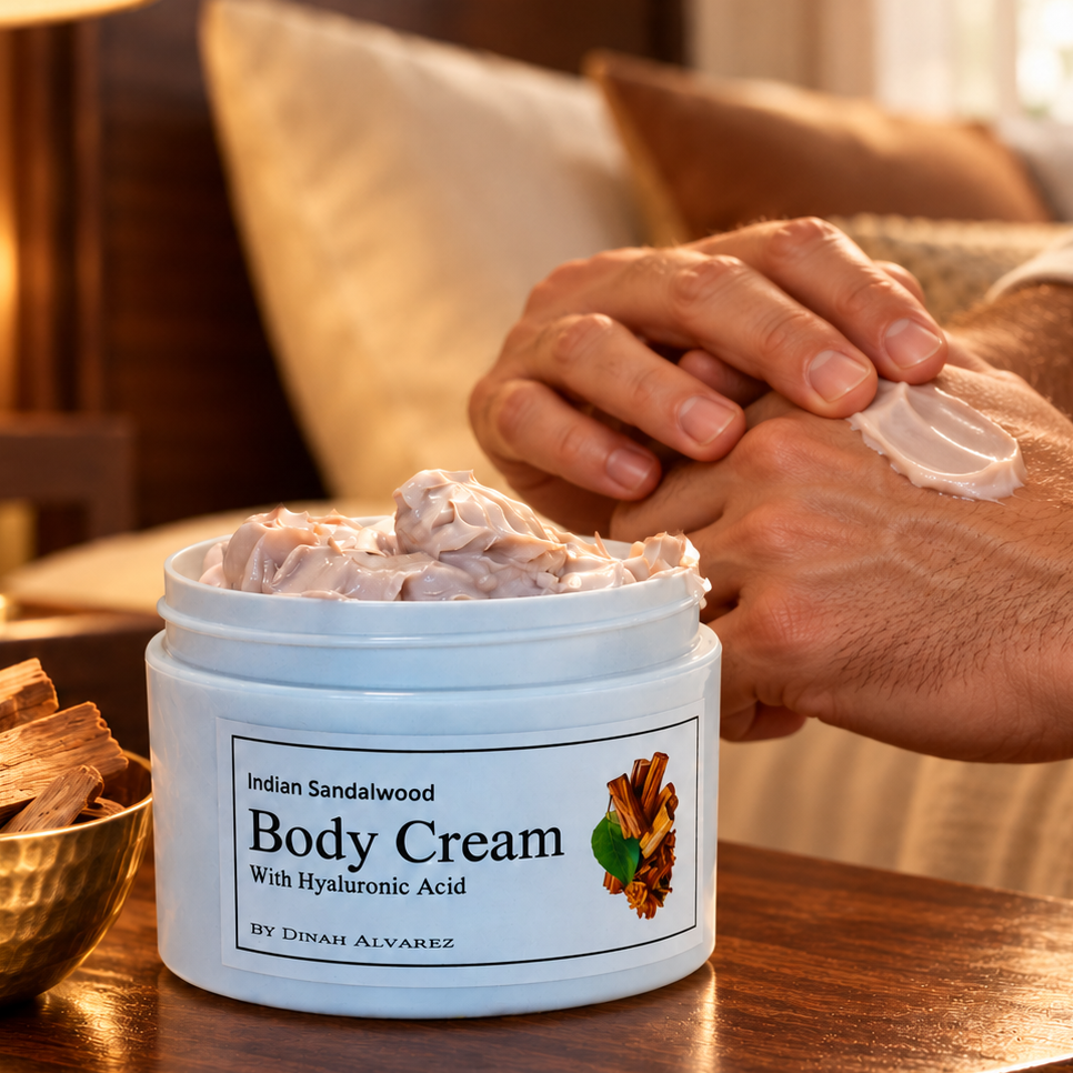Indian Sandalwood Body Cream With Hyaluronic Acid