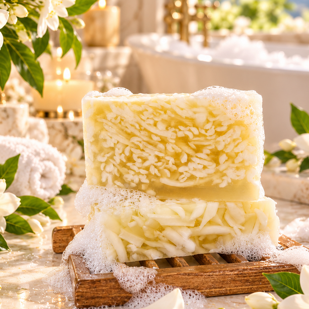 White Jasmine Soap Bar with Glycerin