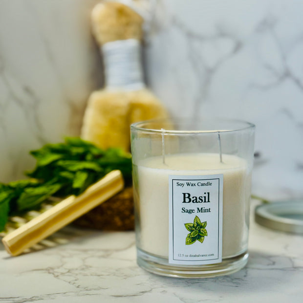 Basil Sage Mint Massage Candle
