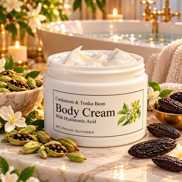 Cardamom & Tonka Bean Body Cream with Hyaluronic Acid