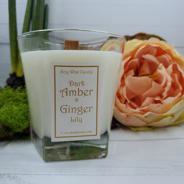 Dark Amber & Ginger Lily Massage Candle