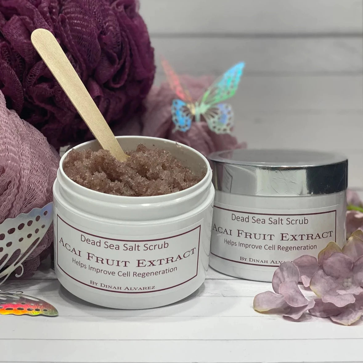 Dead Sea Salt Scrub with Açaí Fruit Extract