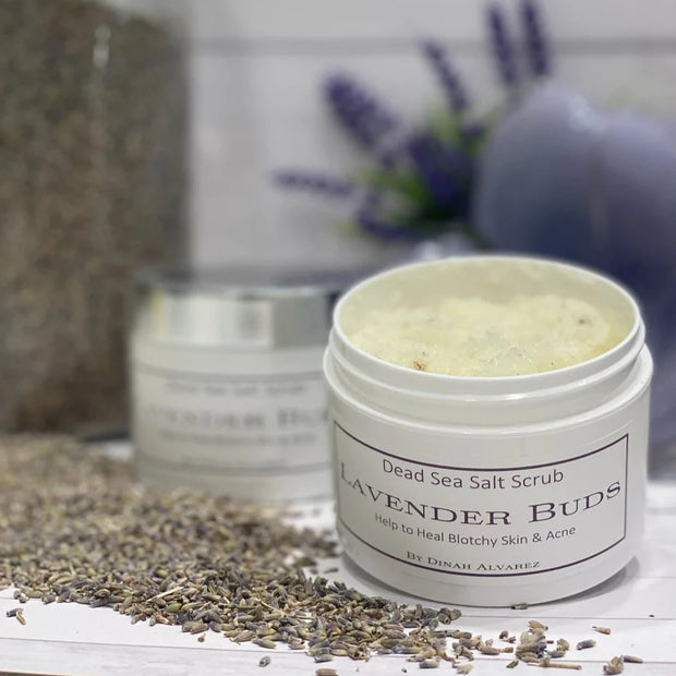 Dead Sea Salt Scrub with Lavender Buds
