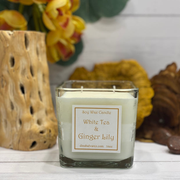 White Tea & Ginger Lily Massage Candle